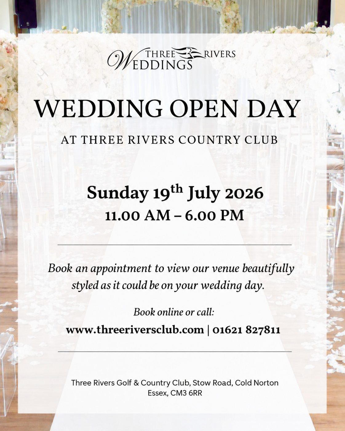 new wedding open days